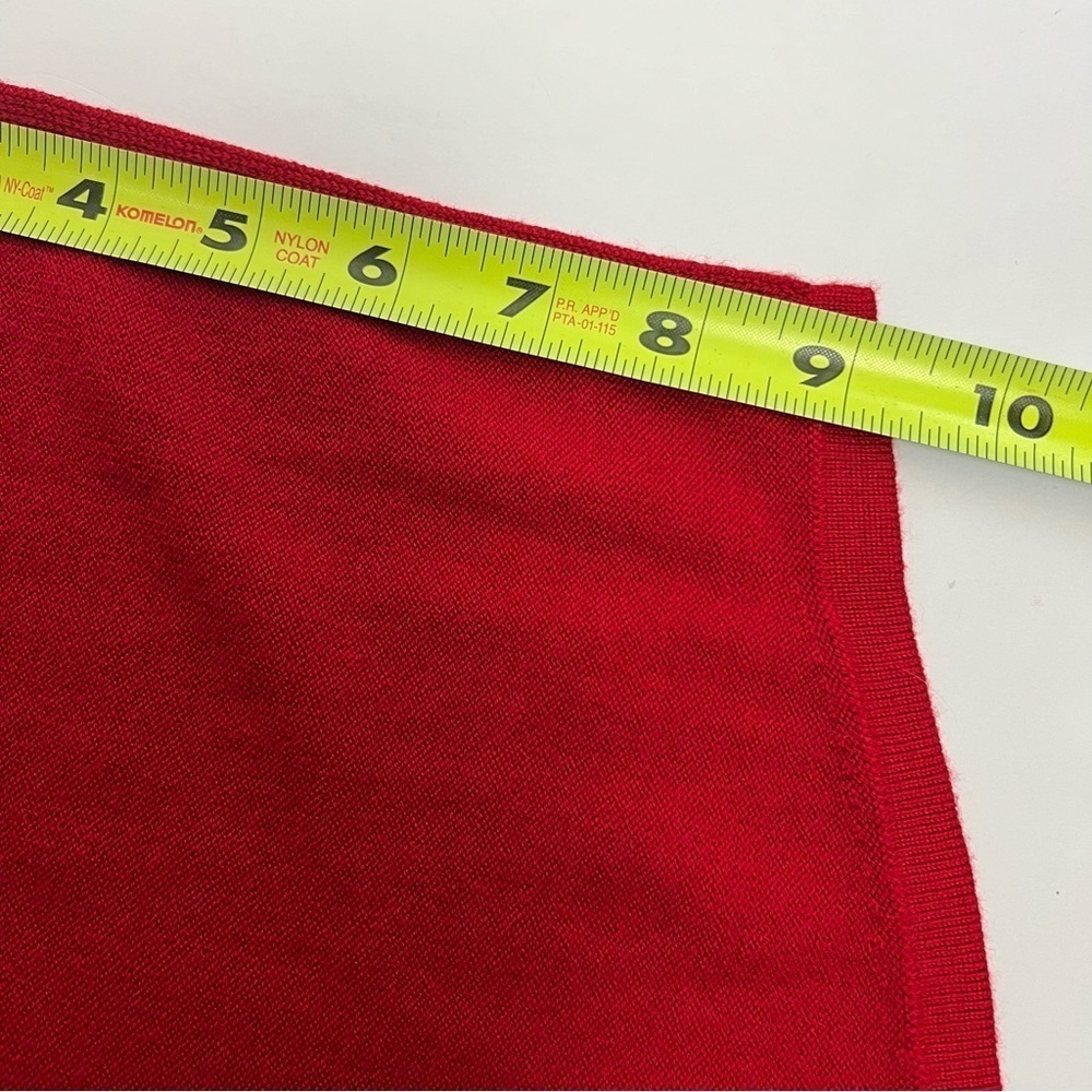 J. Jill Women’s Sweater Dress Sz XL Tall Color Red Stretch Long Sleeve Side Slit - Picture 13 of 13